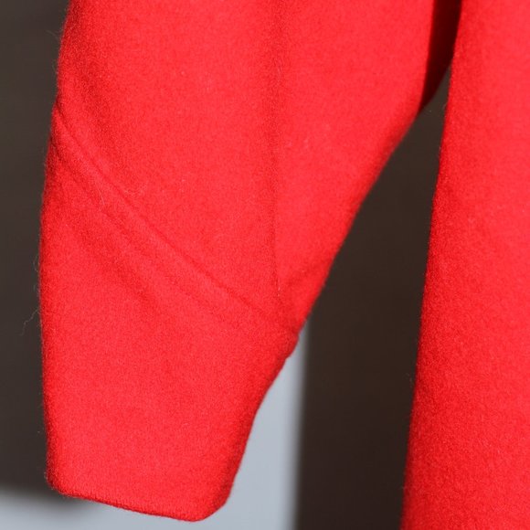 Charles Klein Red Wool Trench Coat - Picture 11 of 12